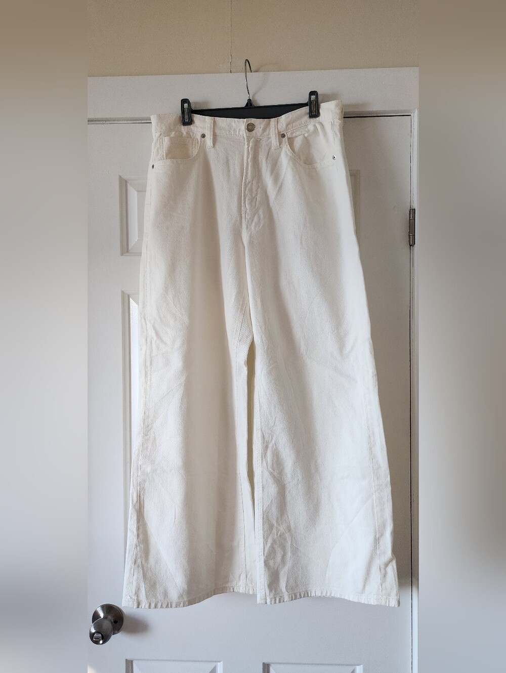 Gap Wide Leg White Denim Jeans